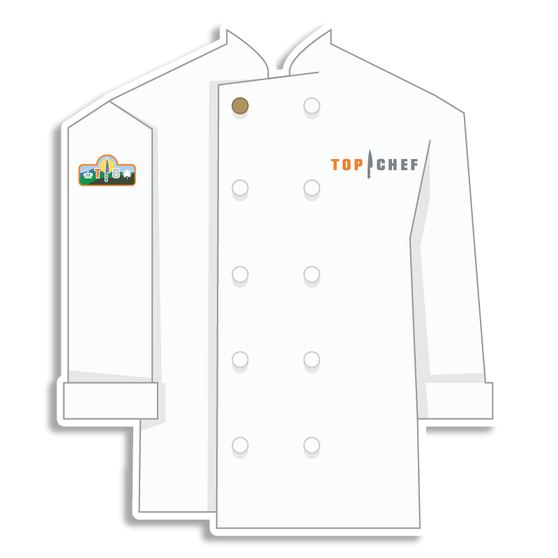 white Top Chef coat with